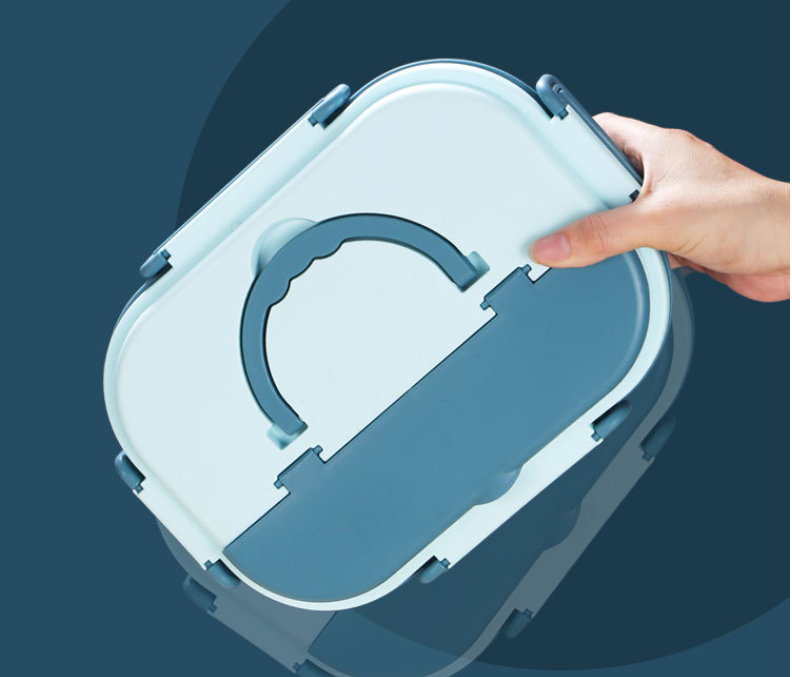 Stylish, simple, portable, large capacity 304 stainless steel two-compartment lunch box with bowl lunch box - Korvel