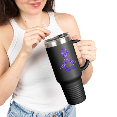 Mug de voyage isolé de sensibilisation à l'épilepsie - 40 oz