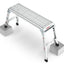 Aluminum Work Platform Large Size Step Stool Folding Portable Work Bench 40" Width Telescopic Feet 22" -27.5" Height Adjustable - Korvel