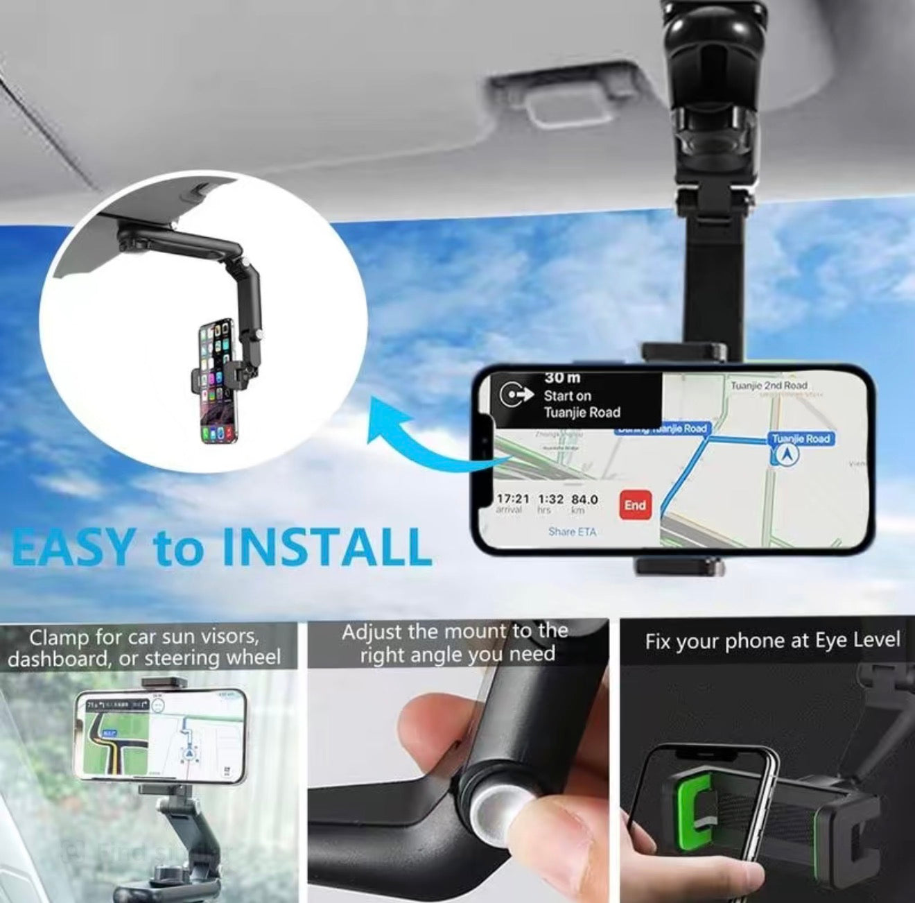 VistaGrip 1080 Car Mount - Premium Phone Holder