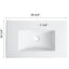30 Inch Bathroom Ceramic Sink Basin, White - Korvel