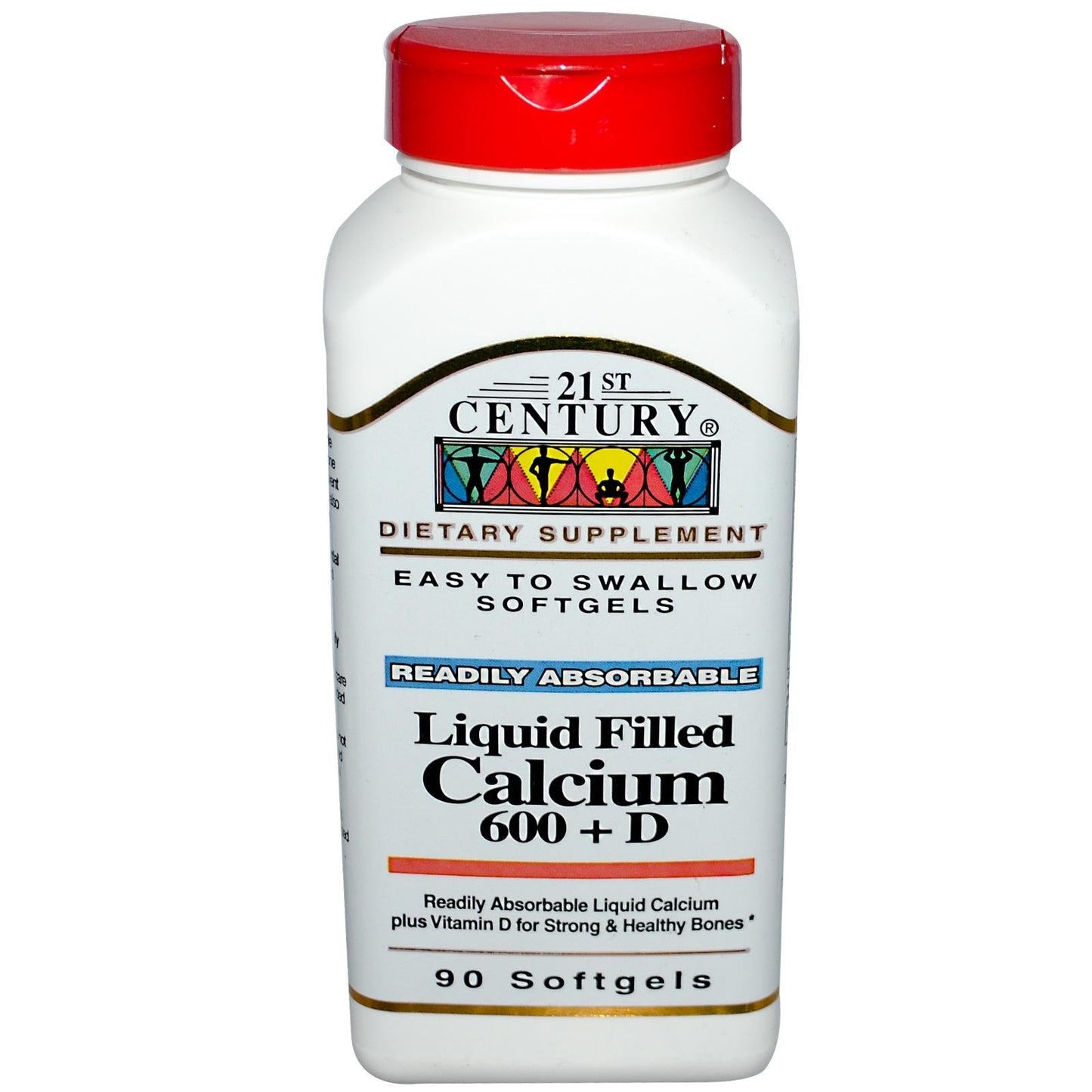 Calcio Plus D3 del Siglo XXI – 600 mg (90 Gelatinas Blandas)