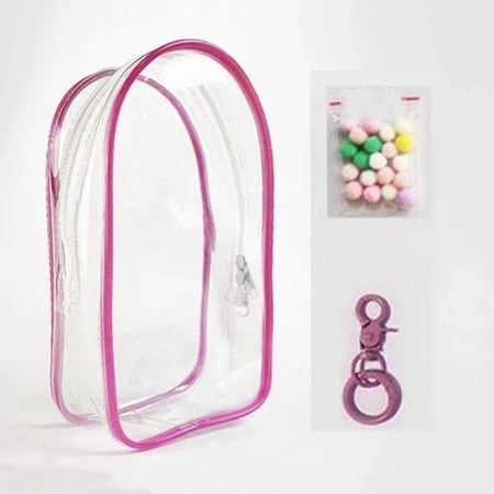 Labubu High Transparency PVC Storage Bag for Travel