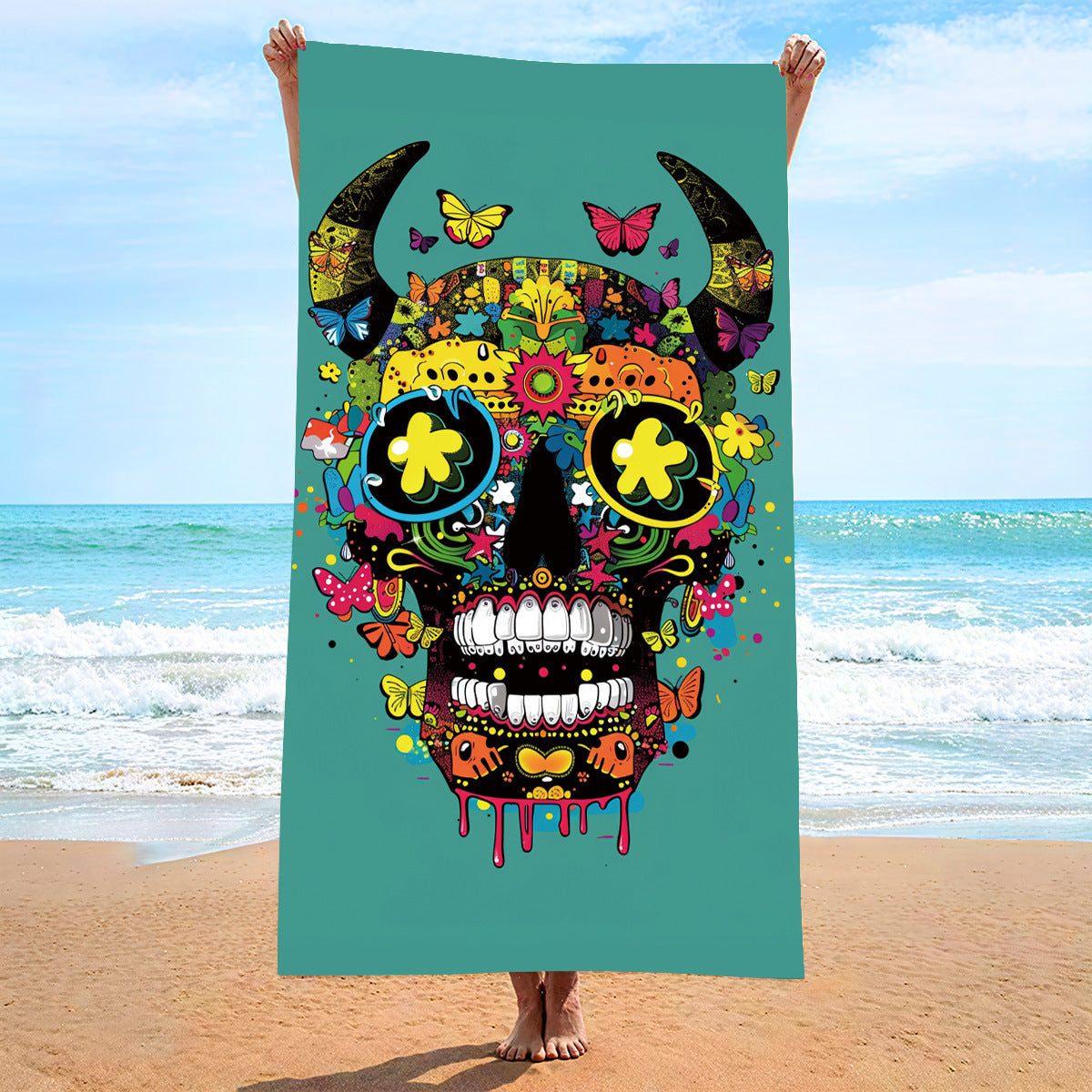 Double-Sided Velvet Beach Towel - Quick-Drying & Soft