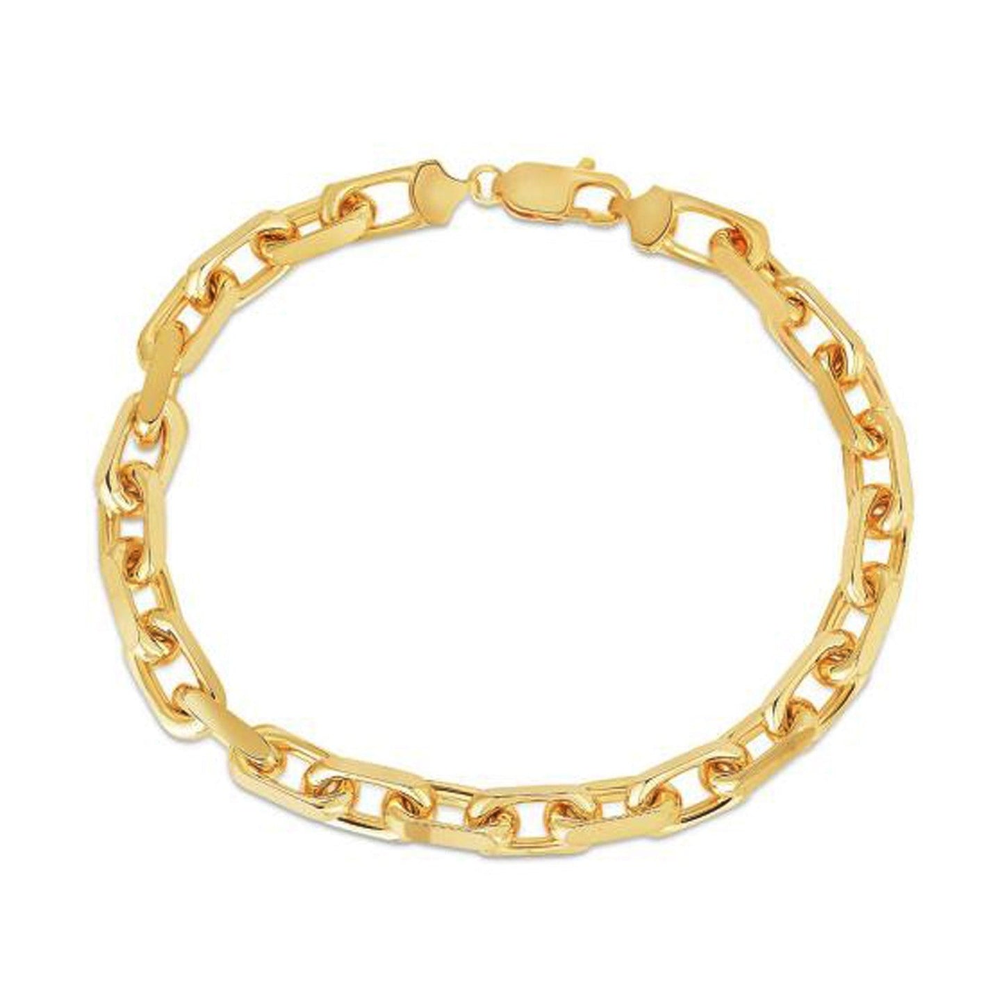 Bracelet en chaîne française en or jaune 14k - 6,10 mm