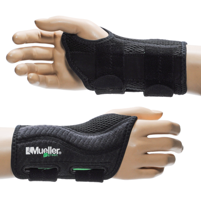 Mueller Green Fitted Wrist Brace - Right Hand, Large/Extra Large