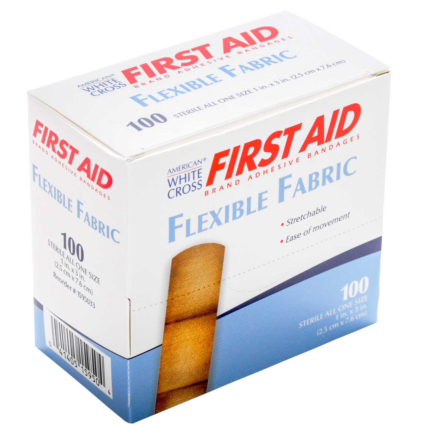 Bandage en tissu flexible blanc Dukal 1x3