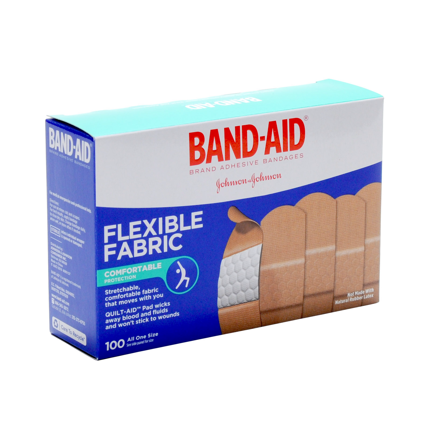 Curitas de Tela Flexible Band-Aid - Caja de 100 Unidades
