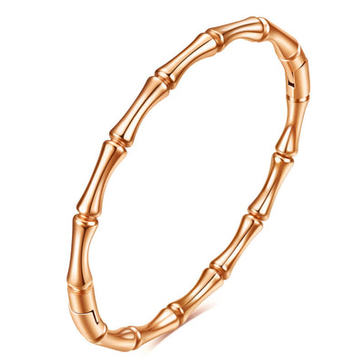 Bracelet Simple Round Bamboo Knot 5MM Stainless Steel Magnetic Bracelet - Korvel