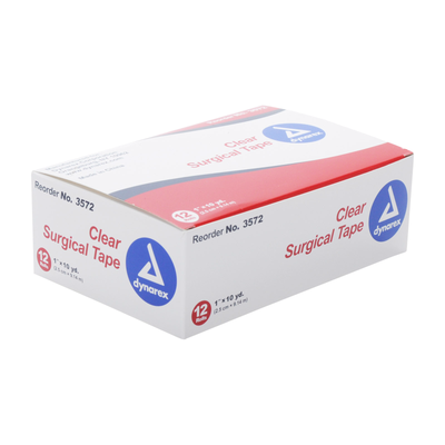 Dynarex Paper Surgical Tape – 1" x 10 Yards (12 Rolls)