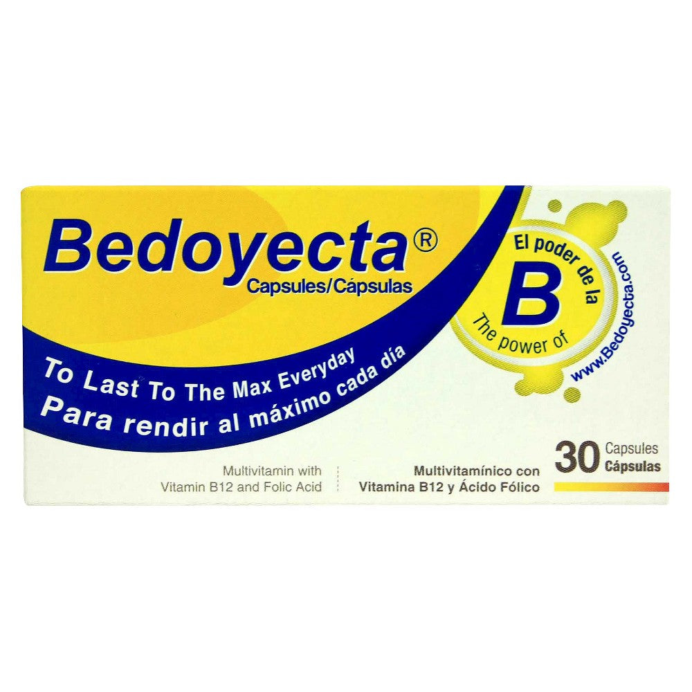 Bedoyecta GC Multivitamínico – Complejo B con Vitamina C y Minerales – 30 Softgels