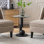 Velvet Upholstered Accent Chair with Cream Piping, Tan and Cream - Korvel