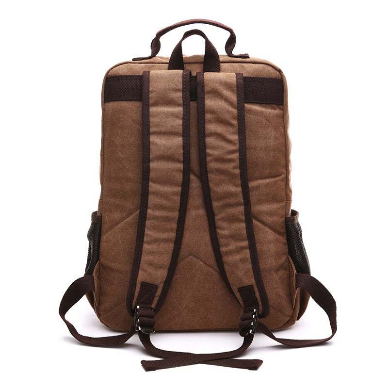 Premium Waxed Canvas Rolling Backpack for Men