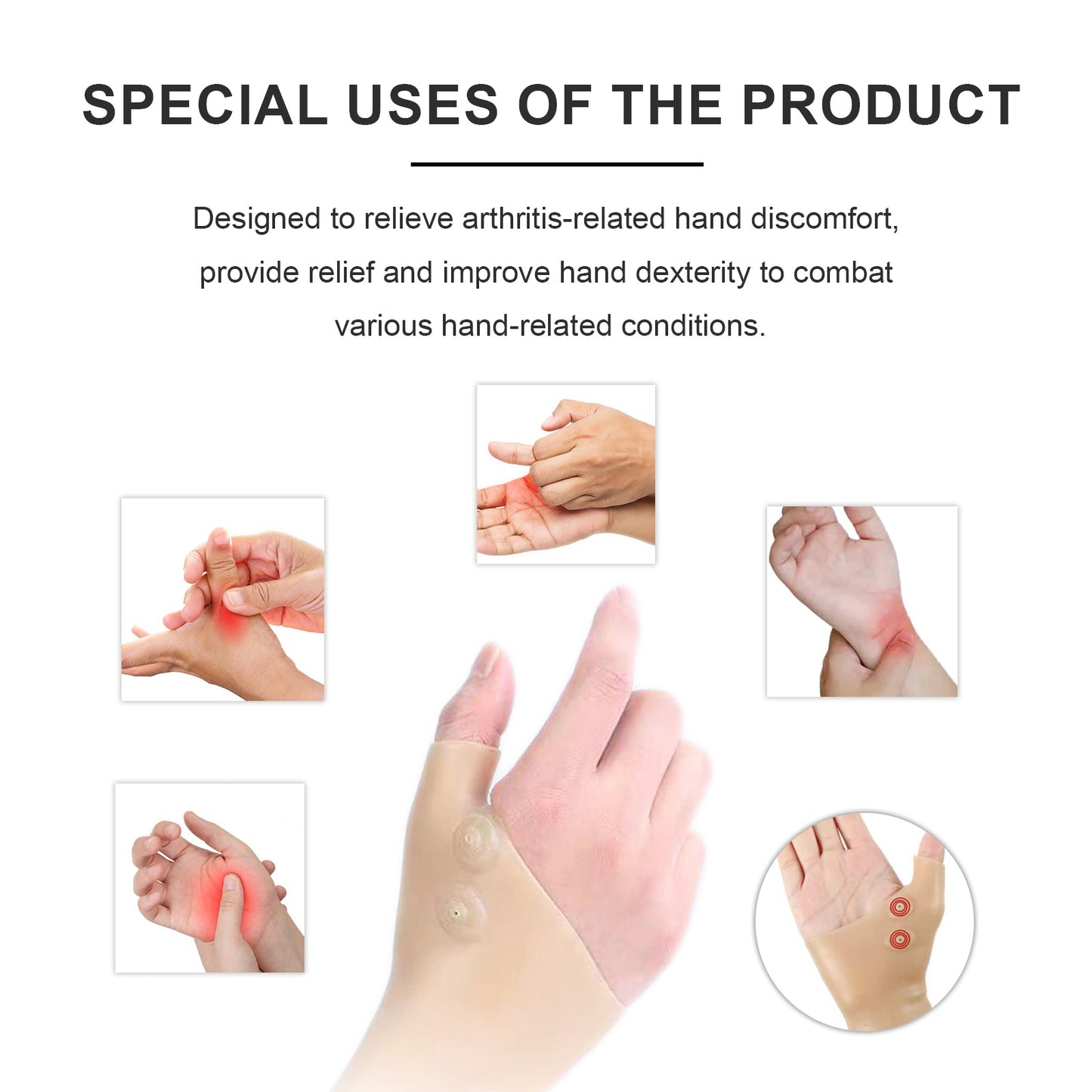 Magnet Relief Handguard Therapy Gloves, Relieve Wrist Pain And Discomfort Indoor Exercise Joint Care Gloves - Korvel