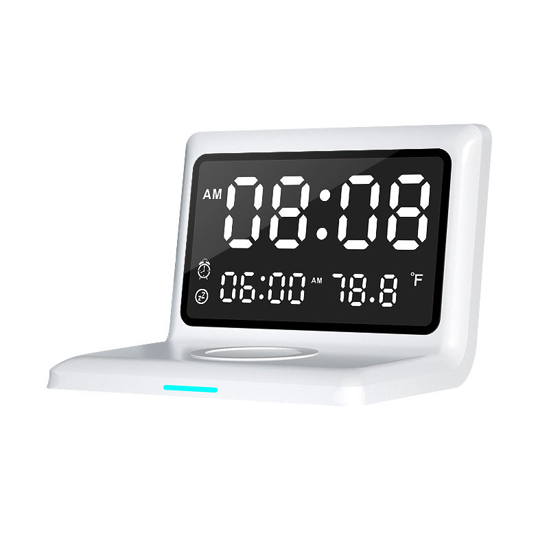 Alarm Clock Wireless Charger For Apple Wireless Fast Charging Multi-Function 3-In-1 Mobile Phone Wireless Charging - Korvel