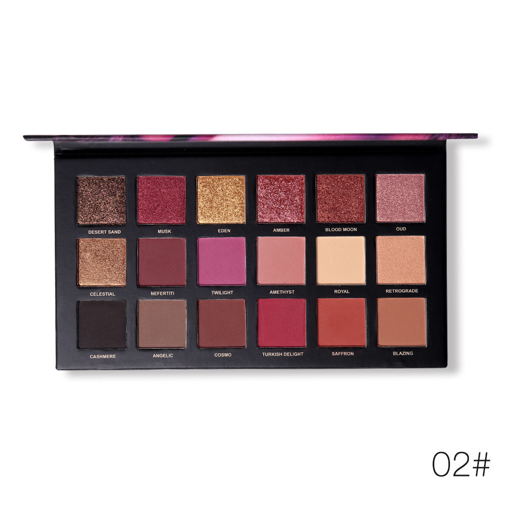 Ucanbe New 18 color rose gold eye shadow plate huda desert plate mashed potatoes Mermaid Ji Jin eye shadow makeup - Korvel