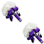 White Ivory Bridal Bridesmaid Flower Wedding Bouquet Artificial Flower Rose Bouquet Crystal Bridal Bouquets - Korvel