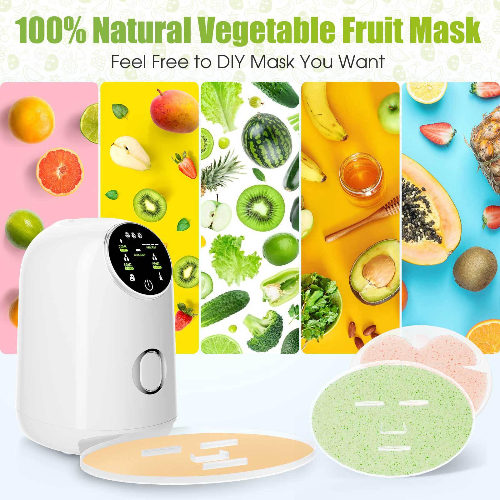 Smart LCD Touch Screen Fruit And Vegetable Mask Machine DIY Homemade Home Moisturizing Mask Machine Beauty Instrument - Korvel