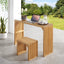 Pine Dining Bench and Table, Indoor Wood Bench for Entryway,Living Room,Kitchen and Bench Set (Nature, Bench & Table) Small - Korvel