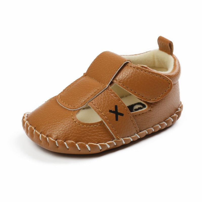 Summer Boy And Girl Baby 0-1 Years Old Half-Soled Hollow Baotou Anti-Kick Anti-Skid Baby Shoes Toddler Shoes - Korvel
