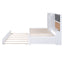 Cama nido elegante de tamaño twin con almacenamiento y cama extraíble - Blanca