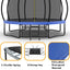 Trampolín para niños de 12 pies con red de seguridad y escalera