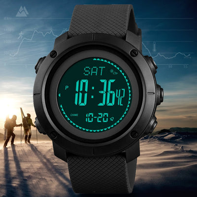 SKMEI 1427-belt type  altimeter barometer thermometer altitude men's digital watch sports clock mountain climbing hiking watch Monterey - Korvel