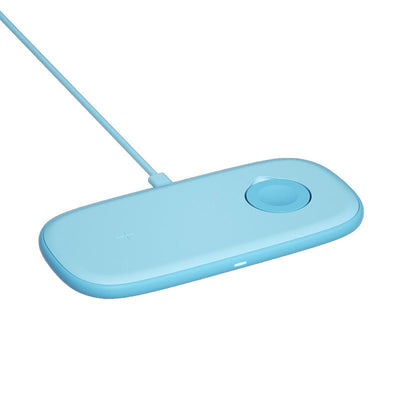 2-in-1 wireless charger suitable for Apple Watch, mobile phone multifunctional wireless charging, desktop ultra-thin - Korvel