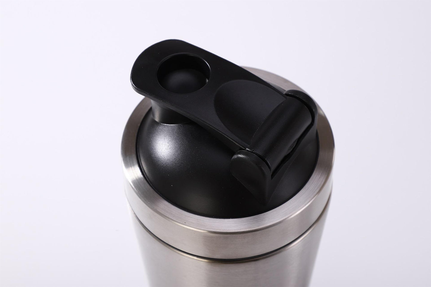 protein shaker bottle 304 stainless steel single layer sports cup shaker with lids and shake ball - Korvel