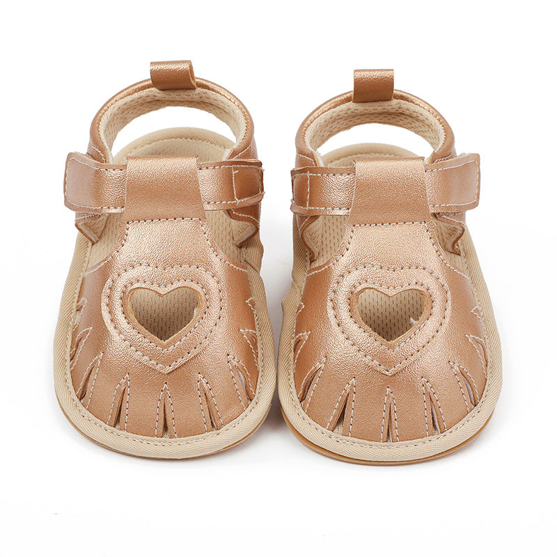 Newborn Summer Sandals Rubber Sole Breathable Shoes Princess Shoes Toddler Shoes Baby - Korvel
