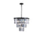 Candelabro de Cristal Negro de Lujo para Espacios Modernos