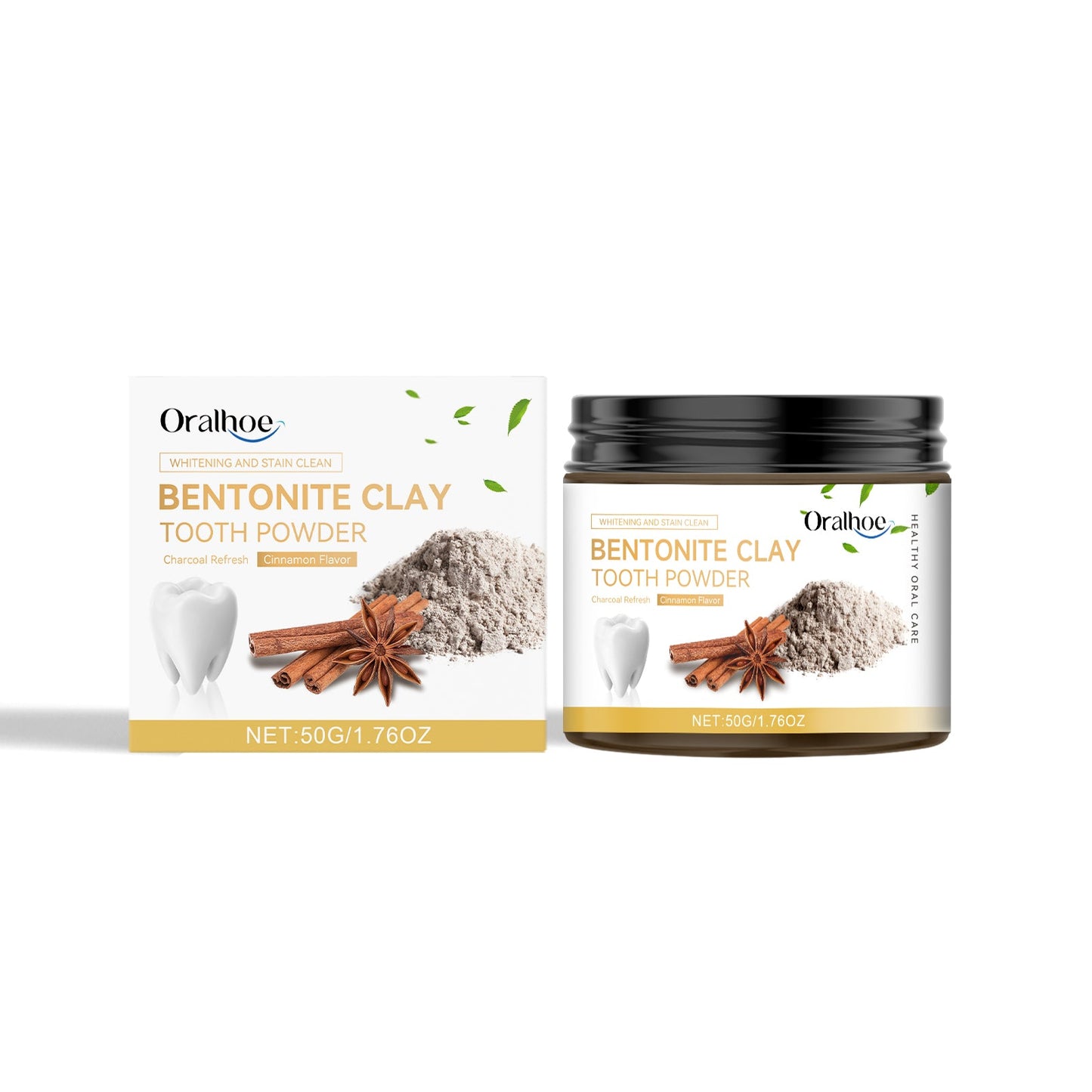 Poudre dentaire en bentonite d'argile volcanique pour les soins bucco-dentaires