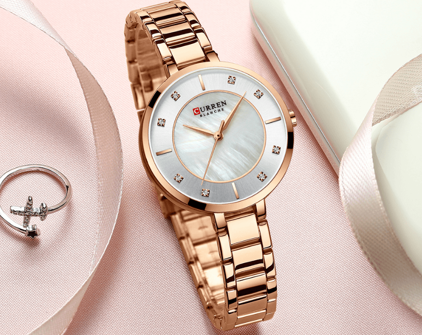 Montre analogique en quartz élégante pour femmes - Décontractée et étanche