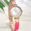 Montre en acier inoxydable élégante pour femmes avec bracelet en céramique