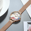 Montre Élégante pour Femme avec Motifs de Découpage Floral