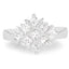 Bague en saphir blanc véritable de 1,08 carat en argent sterling .925
