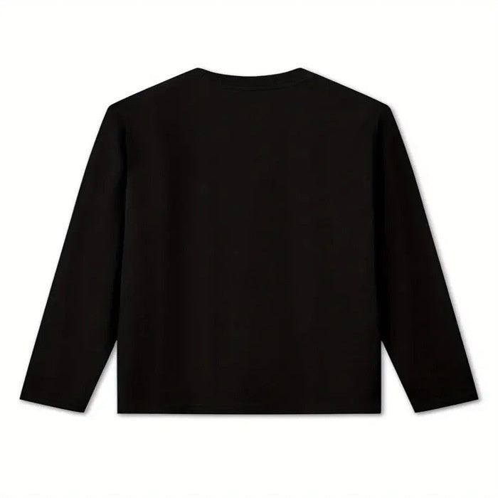 Casual Crew-Neck Long Sleeve T-Shirt for Fall/Winter