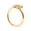Bague de déclaration en diamant en or jaune 10K en forme de palmier - Taille 7