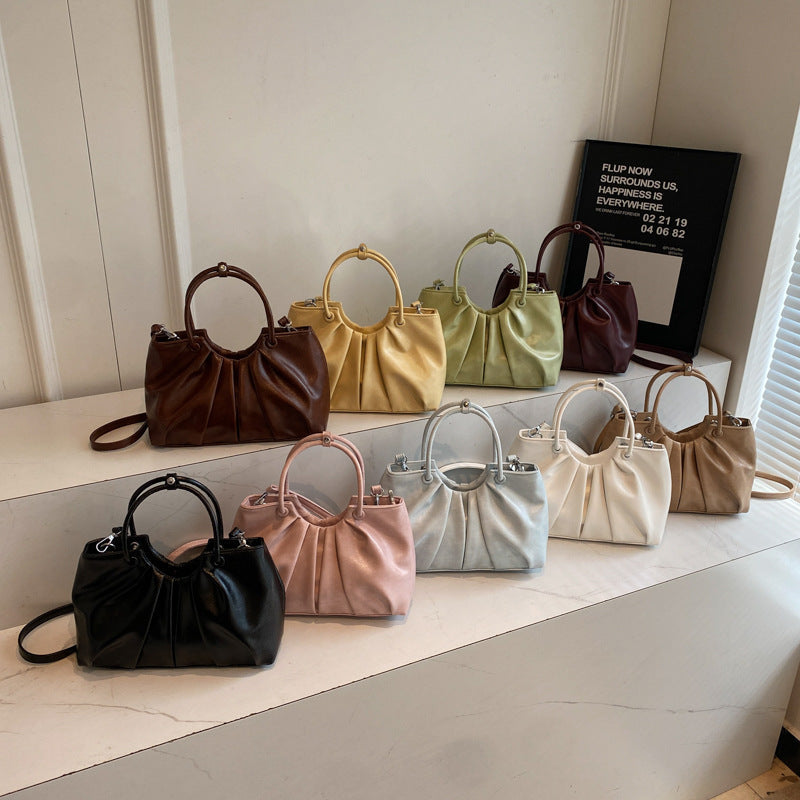 Bolso de hombro con forma de nube plisada Niche para mujeres