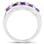 1.70 Carat Genuine Amethyst .925 Sterling Silver Ring