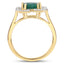 2.55 Carat Dyed Emerald & White Topaz Sterling Silver Ring