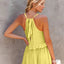 Elegant Ruffled Sleeveless Tiered Maxi Dress with Pockets