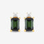 Pendientes de 14K de Oro con Turmalina Verde y Diamantes de 1.24 Quilates