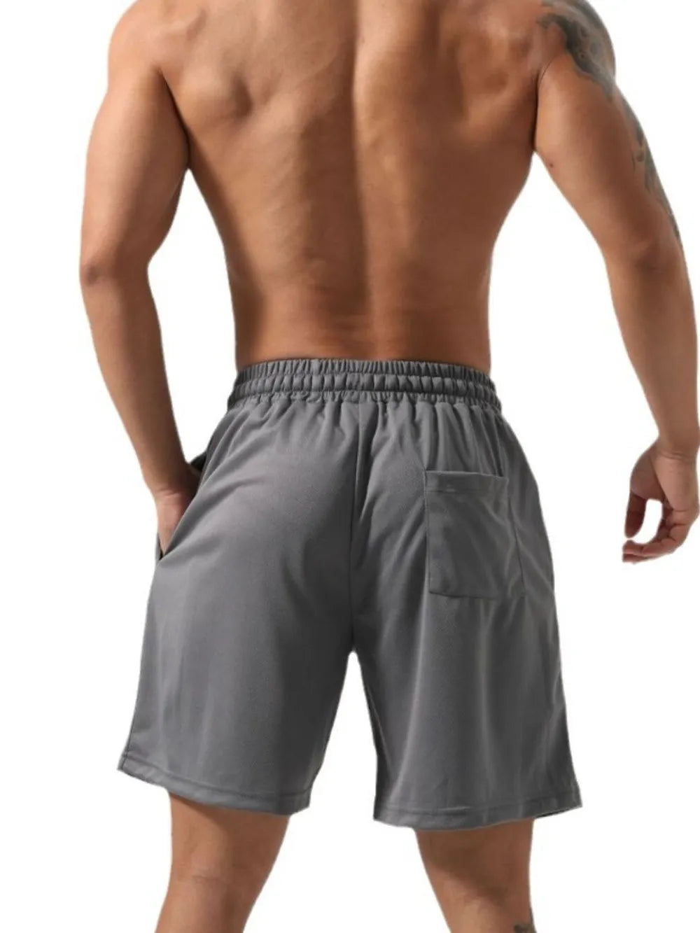 Shorts à cordon pour hommes grande taille avec lettres
