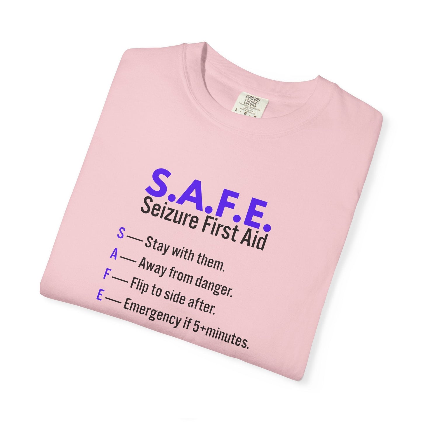 S.A.F.E. Seizure First Aid T-Shirt – Epilepsy Awareness Tee