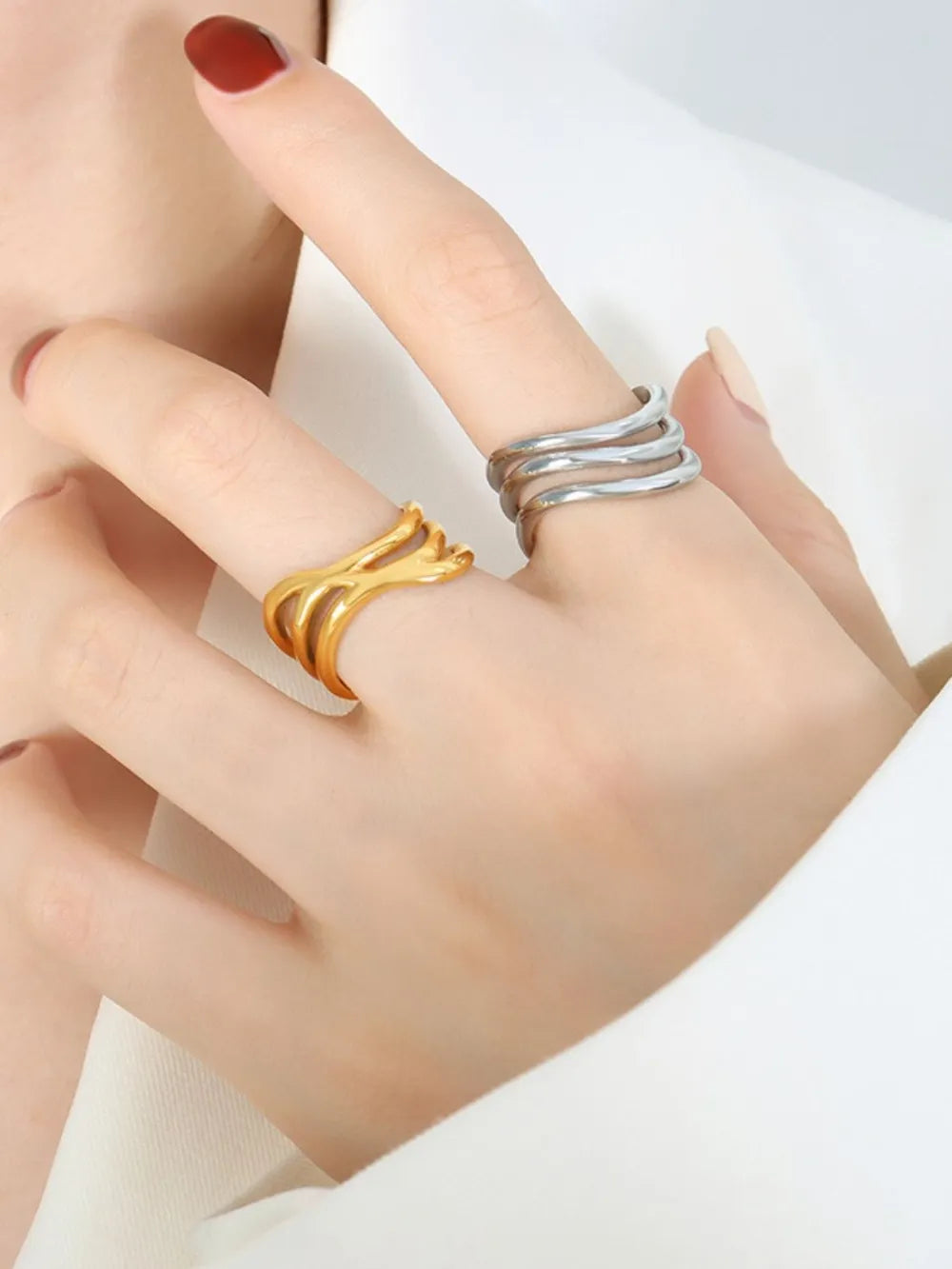 Non fading personalized fashionable light luxury versatile ring accessories for women - Korvel