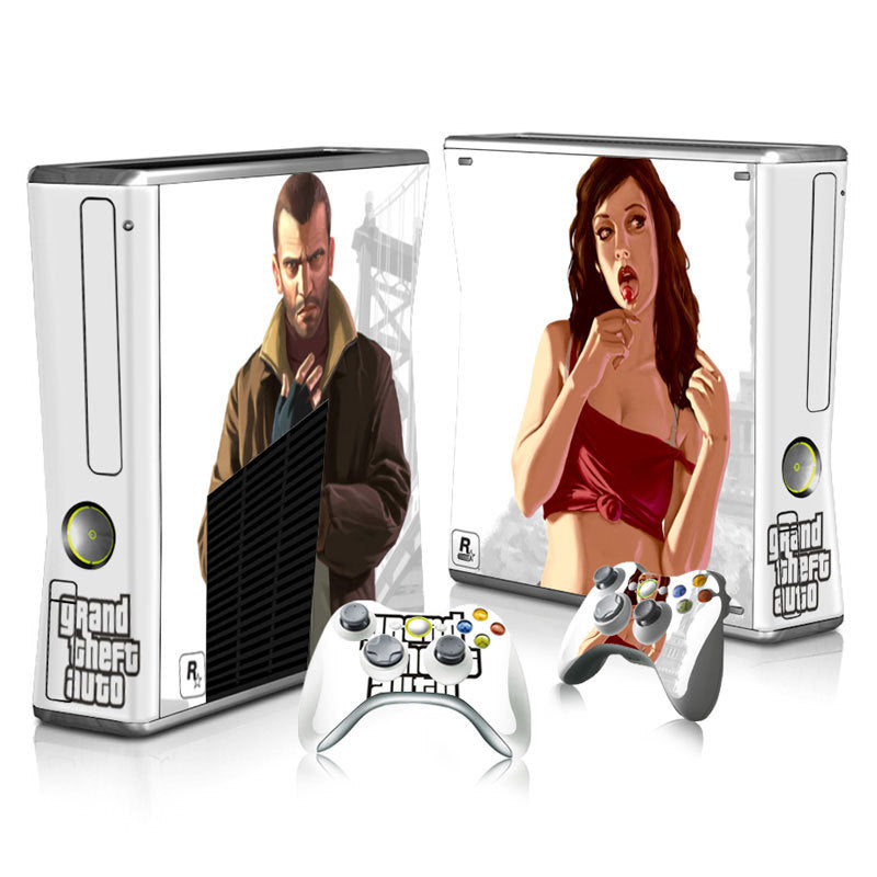 Xbox 360 Slim Full Body Color Membrane Stickers with Scratch-Resistant Protection - Korvel