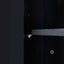 Black Bathroom Cabinet Triangle Corner Storage Cabinet with Adjustable Shelf Modern Style MDF Board - Korvel
