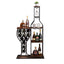 11 bottle wine baking rack, 5-layer independent wine rack with hanging wine glass rack and storage rack - Korvel