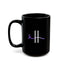 Pause for Epilepsy Awareness Purple Ribbon Black Ceramic Mug